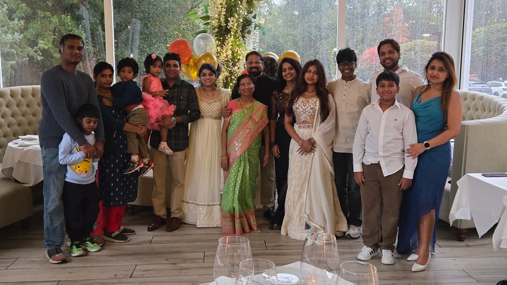 The extended family gathered for Bachi’s fiftieth birthday